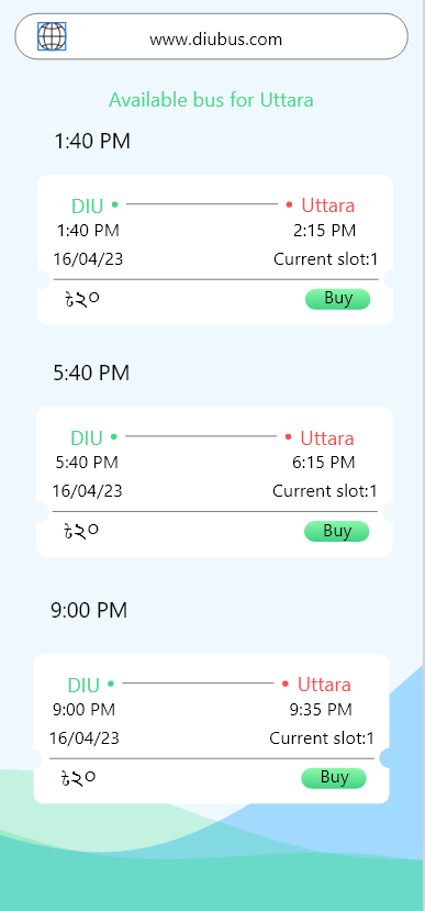 DIU Bus Management System – screen 3