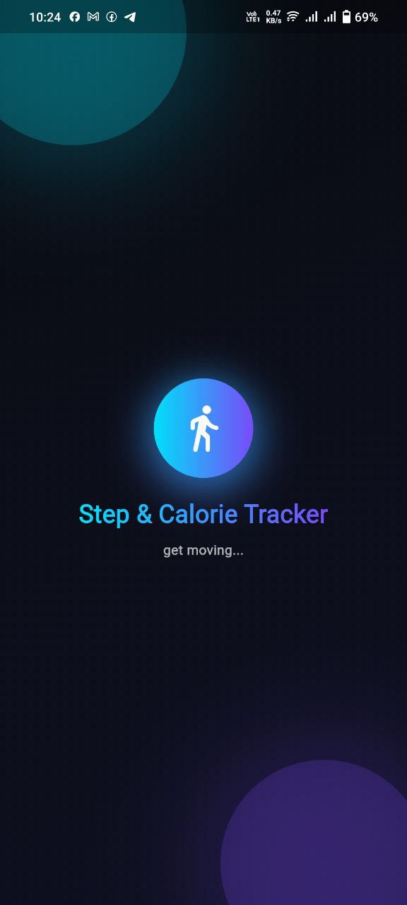 Step and Calorie Tracker – screen 1